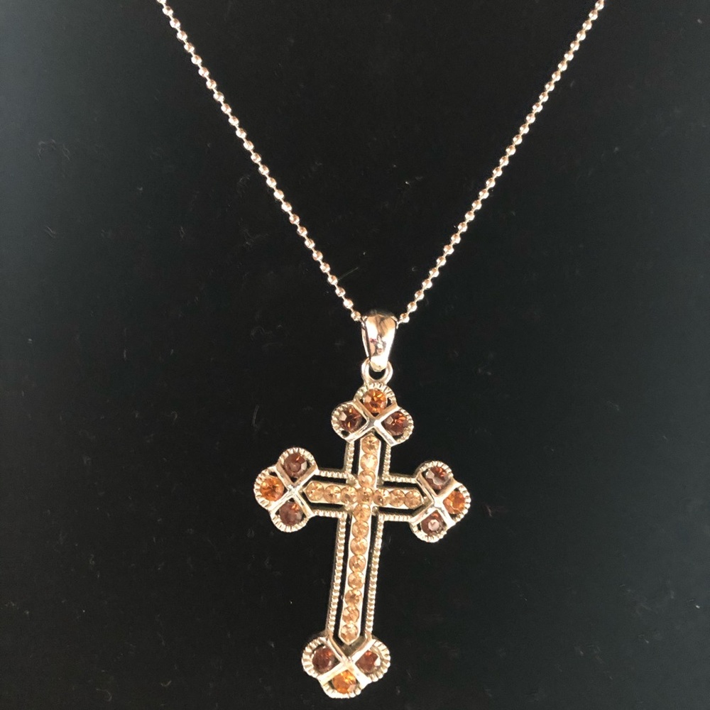 Brown Rhinestone Necklace - Picture 3 of 4